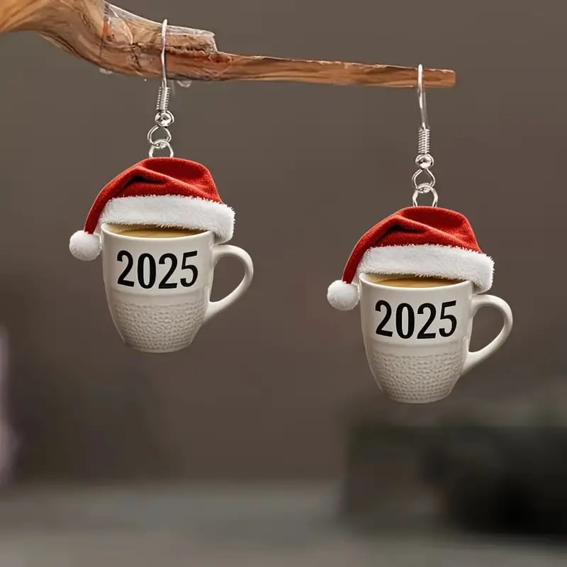 🎅🍺2025 Christmas Beer Cup Earrings