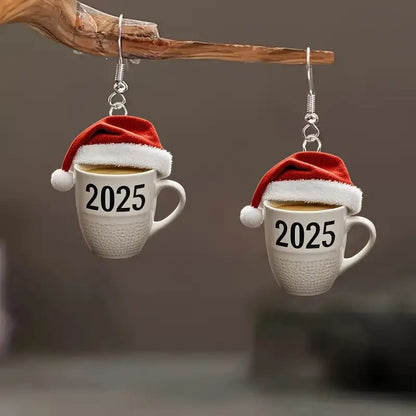 🎅🍺2025 Christmas Beer Cup Earrings