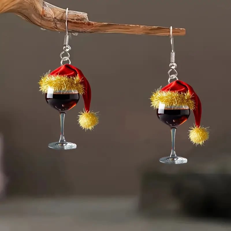 🎅🍺2025 Christmas Beer Cup Earrings
