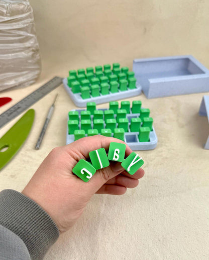🔥LAST DAY 49% OFF-Uppercase and Lowercase Alphabet & Number Clay Stamp Sets