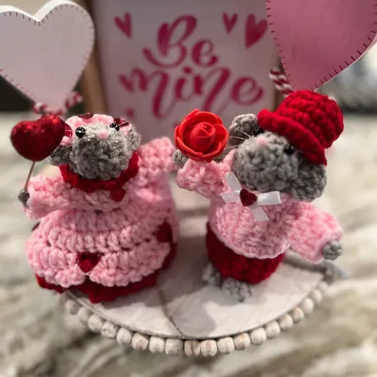 🔥LAST DAY 50% OFF - 💖🐭Crochet Valentine Mouse Couple