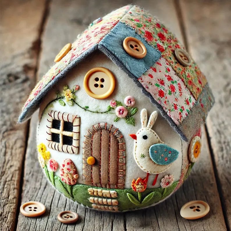 [Handmade] Patchwork Felt Egg House DIY Kit